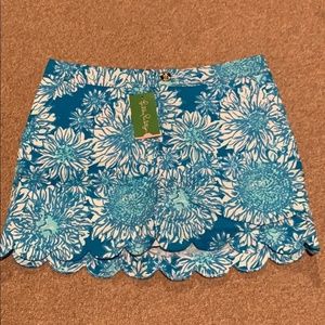Lilly Pulitzer Blue Scalloped Skort